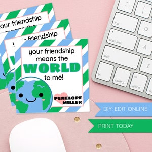 Gepersonaliseerde aarde Valentijnskaarten, afdrukbaar, bewerkbaar, sjabloon, Valentijnsdag, wetenschap, ruimte, Melkweg, kleuterschool