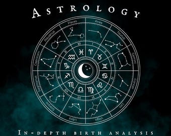 Thème natal personnalisé / Lecture d'astrologie du thème du Natal - Rapport PDF détaillé