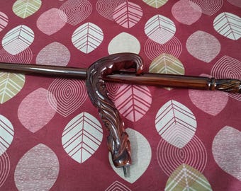 Handgefertigter Gehstock aus Holz, christlicher Kreuzgriff, 92 cm