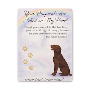 Rainbow Bridge Dog Memorial Canvas Print, Pet Loss Decor, Grief Support Art, Heartfelt Remembrance Wall Art, Pet Sympathy Gift