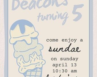 Festa di compleanno con gelato, solo digitale