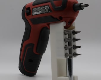 Custom Designed Magnetic Bit Holder that fits SKIL 4V Cordless Electric Screwdrivers Holds Up to 9 Bits Compact Storage Solution