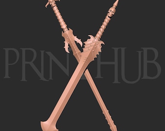 Demon Twin Swords – Cosplay fantasy STL ispirato al gioco d'azione del 2007
