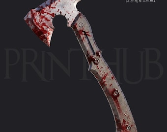 Hacha Tomahawk de Leon Kennedy – Accesorio de cosplay de Residual Evil 9 Requiem (archivo STL)
