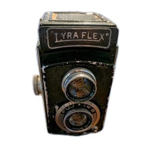 Vtg 1950s Lyra Flex TLR Camera Fuji Kogaku Lens Japanese Medium Format 120 Film