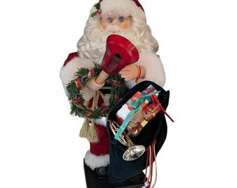 Mr. Mrs Santa Claus Lighted TELCO Motion-ettes Figures 1996 12” in