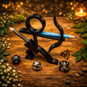 Stifthalter Bogenschütze – 3D-gedruckter Schreibtisch Organizer • Pfeil-&-Bogen-Pen Holder • Geschenk für Archery Fans