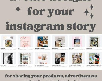 12 plantillas de historias de Instagram Plantilla de historia de Instagram Plantillas de historias de Instagram estéticas Plantillas de Instagram editables Plantillas de Instagram instantáneas Digitales Lindas