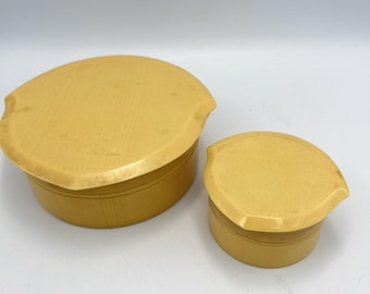 2 cajas de tocador vintage de celuloide Lady Hamilton Colonial para joyas y pequeños objetos