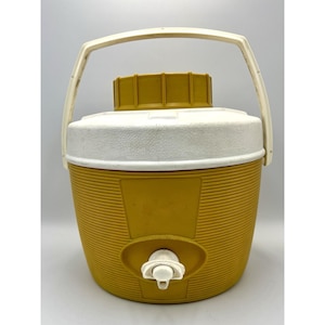 VTG POLORON Insulated Gold Plastic Picnic Jug Cooler Camping Water Dispenser