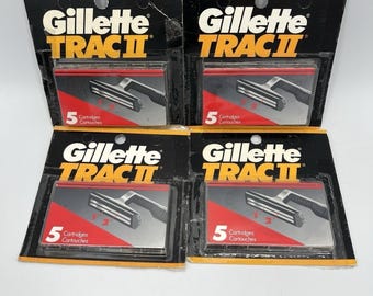 Genuine Gillette Trac II 1990s  20 CARTRIDGES