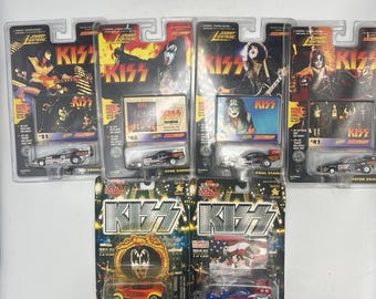 New 1998 Racing Champions KISS Set Hot Rockin Steel Diecast Cars Sealed +2 more