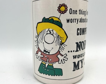 Vintage Japan Lustige Kaffeetasse Becher 70 Style Charakter 'Niemand würde meinen Job wollen'