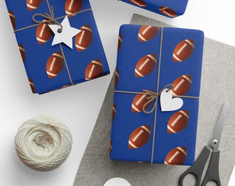 Papel de regalo con temática de fútbol, perfecto para fanáticos de los deportes, envoltura de regalos, fiestas de cumpleaños, celebraciones del Super Bowl, regalos navideños