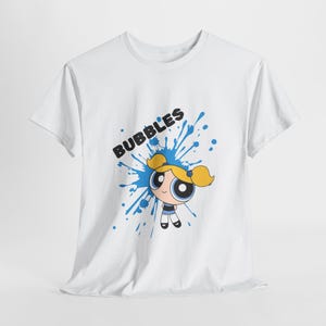 Playful Bubbles Unisex Heavy Cotton Tee - Cute Graphic Shirt, Casual Wear, Gift for Kids, Cartoon Lover, Birthday Present