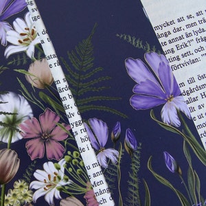 Floral Illustriertes Lesezeichen Buchliebhaber Lesezeichen mit Quaste Geschenk für Leser Illustration Lesezeichen