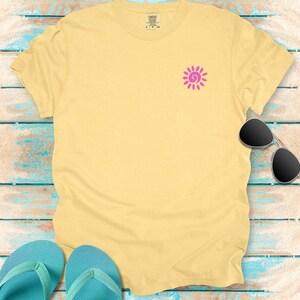 Zomerzon comfort kleuren T-shirt, tropisch shirt, leuk zomer-T-shirt, vakantie-T-shirt, strand-T-shirt, zomerse sfeer