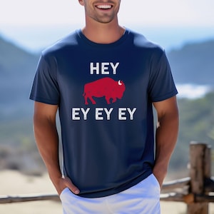 HEY Ey EY Ey Let&#39;s Go Buffalo Football Backers Tailgate Comfort Colors T-Shirt Buffalo Bills Football Fan Gift Buffalo Mafia 716