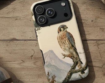 American Kestrel Tough Phone Case, Falcon lover gift