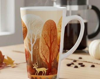 Autumn Forest Latte Mug 17oz – Woodland Nature Mug