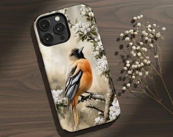 Baltimore Orioles Tough Phone Case, Bird Watcher Gift