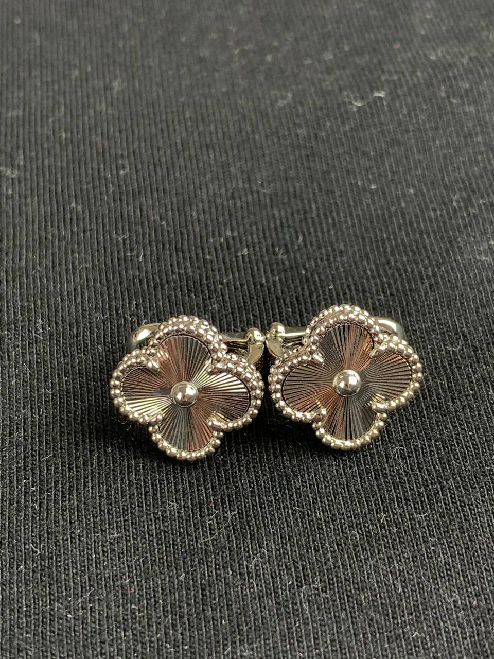 Van Cleef & Arpels 14k White Gold Stud Earrings