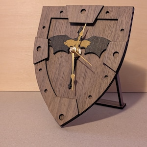 Empyrean Inspired Clock | Laser Cut | Hand Painted | Fantasy Wall or Desk Clock