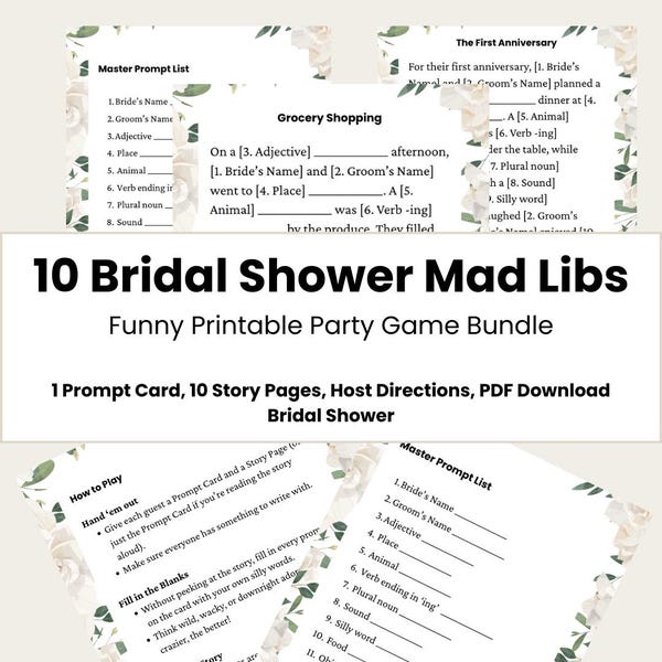 Funny Mad Libs Downloads - Etsy