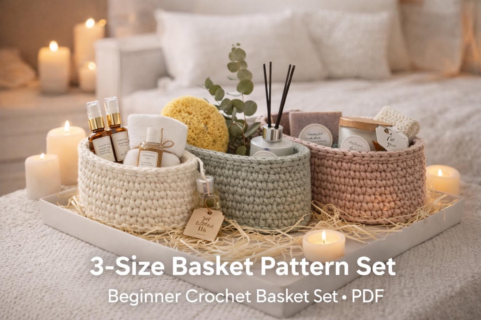 Crochet Basket Pattern Set