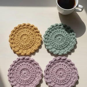 Patrón de posavasos de crochet bohemio: Decoración del hogar DIY para principiantes (PDF)