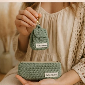CROCHET PATTERN - Easy Backpack Charm & Pencil Case Pattern: Beginner-Friendly PDF