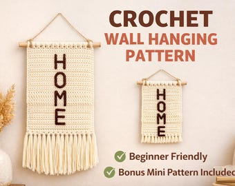 PADRÃO DE CROCHÊ - Padrão Fácil para Decoração de Parede: Decoração Boho para Iniciantes (Download em PDF)