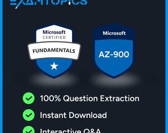 Microsoft Azure Fundamentals AZ-900 Exam | 474 ExamTopics Actual Exam Questions (Digital Download)