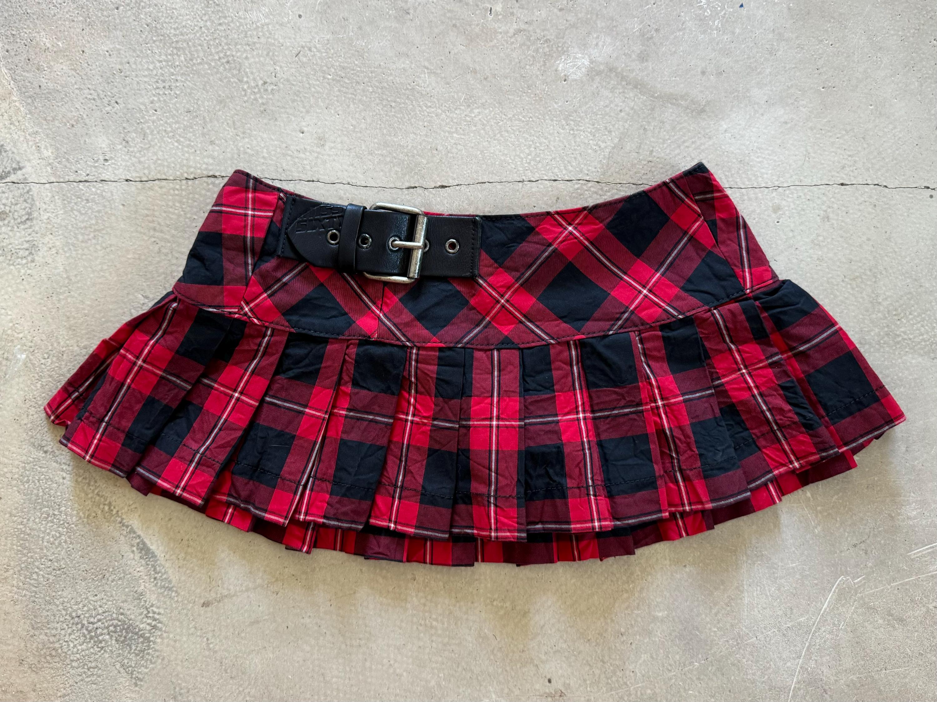 Y2k Belt Mini Skirt - Etsy