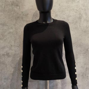 Sezane Merino Black Turtleneck Wool Sweater Dress Size XS