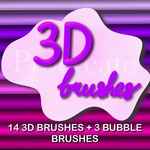 3D Brush Set for Procreate + Bubble Bonus