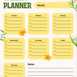 Weekly planner pdf