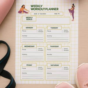 Weekly workout planner digitale