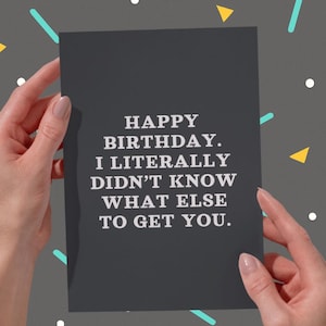 Tarjeta de cumpleaños divertida, tarjeta imprimible para amigos, descarga instantánea, versiones oscuras y claras, plantilla editable, regalo de última hora, regalo para él
