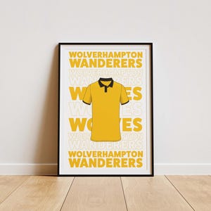 Wolves Shirt Print, Wolves Gifts, Wolves Poster, Wolves Print, Wolves FC Poster, Wolves Fan Gifts, Wolves Retro, Wolverhampton Wanderers FC