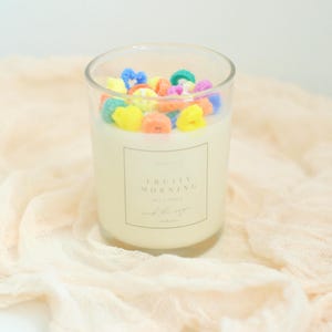 Fruity Morning-Cereal Milk Candle|Breakfast Candle|Dessert Candle|Cute Soy Candle|Foodie Candle|Food Candle