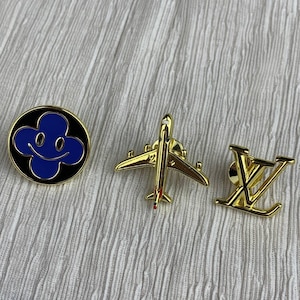 Louuis Vuitton Gold Airplane Brooch Pin