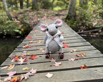 Posable 14” Crochet Plush Mouse