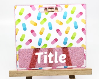 Medicine Badge Buddy: Customizable Pharmacy Glitter ID Card