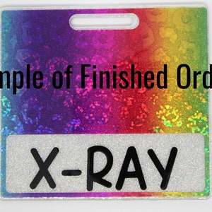 Lab Badge Buddy, Blood Splatter Badge Buddy, Customizable Acrylic