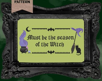 Halloween Cross-stitch Pattern - Season of the Witch - PDF & PatternKeeper
