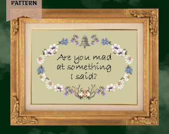 Cross-Stitch Pattern - WIDOW'S BAY - Are You Mad At Me?