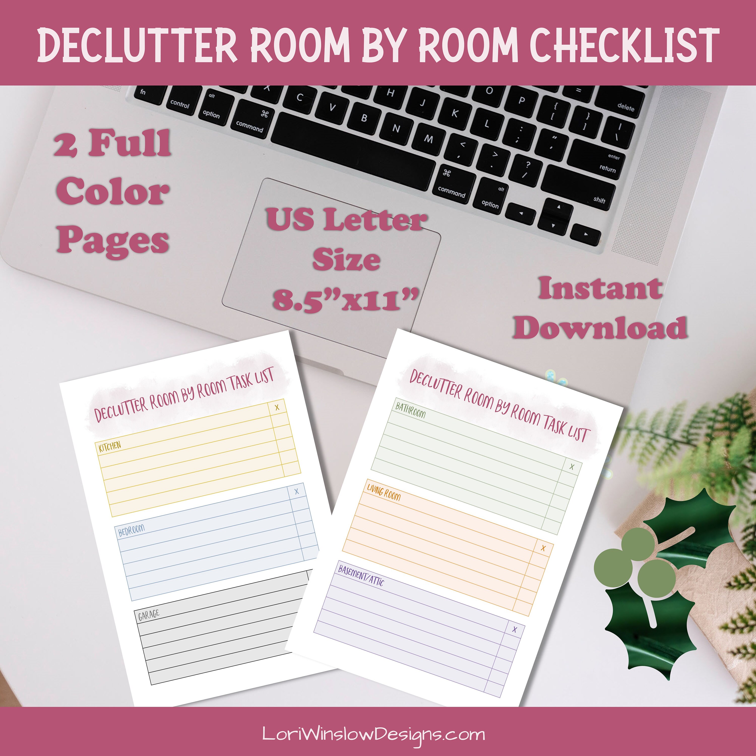 Room by Room Home Decluttering Checklist Printable Instant - Etsy