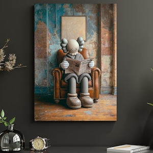 Trendy KAWS Figure & Sneaker Art Print: Hypebeast Decor (Digital Download)