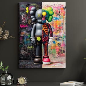 Kaws Graffiti Art Print: Hypebeast Canvas Wall Art (Digital Download, 18x24 inches PNGs)